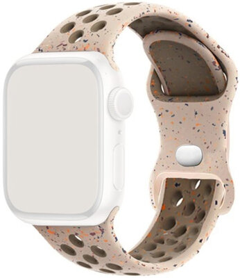 Correa para reloj Apple Watch 38/40/41mm, silicona deportiva, beige