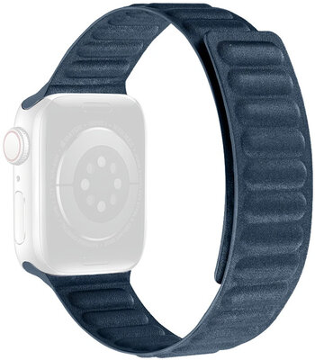 Correa para reloj Apple Watch 42/44/45mm, textil tirador magnético, azul