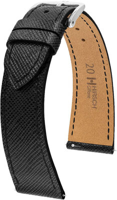 Correa de piel negra Hirsch Giffone L 01875050-2 (Teletina)