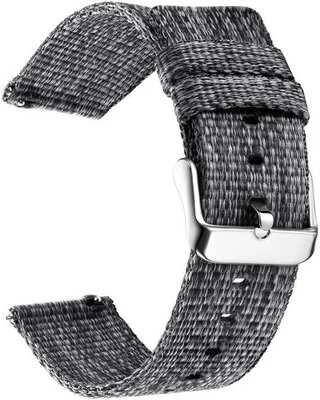 Correa de liberación rápida 20mm, nylon, negro, hebilla de acero (Garmin Venu, Venu Sq, Venu Sq 2, Venu 2 plus, etc.)