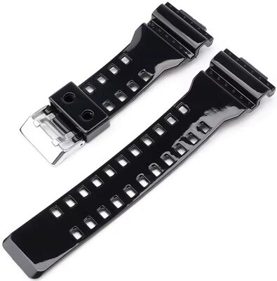 correa de plástico Ricardo Cassola 16mm (para Casio G-Shock GA-100, GA-110, GD-120, GLS-100), negro V2