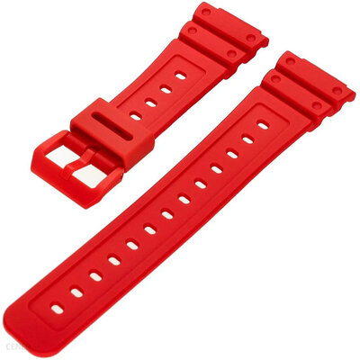 Correa para Casio, resina, roja, hebilla roja (para el modelo GA-2100)