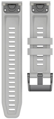 correa de silicona Ricardo 22mm (para Garmin Fenix 8/7/6 (47mm), Epix 2 etc.), gris V1, QuickFit