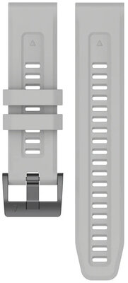 Correa QuickFit 22 mm, silicona, gris claro, hebilla negra (Garmin Fenix 7/6/5, Epix 2, MARQ 2, etc.)
