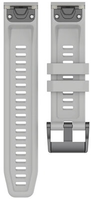 correa de silicona Ricardo 26mm (para Garmin Fenix 8/7X/6X (51mm), Tactix etc.), gris, QuickFit