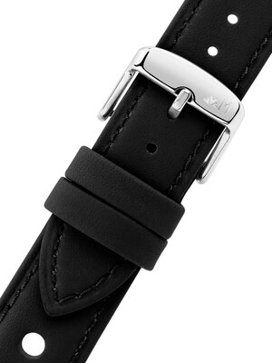 Correa de piel Morellato Tropea 5968D99.019 M, negra, material reciclado