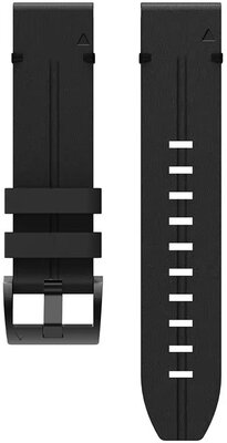 Correa de piel Ricardo 26mm (para Garmin Fenix 7X/6X/5X, Tactix etc.), negra, QuickFit
