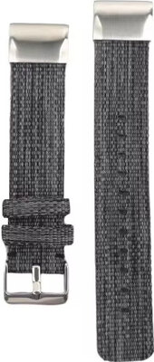 Correa QuickFit 22 mm, de nailon, negra, hebilla de acero plateada (Garmin Fenix 7X/6X/5X, Tactix, etc.)