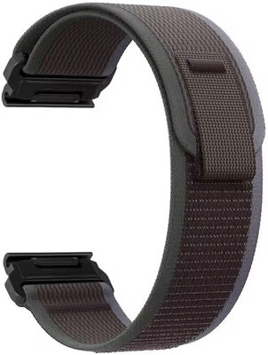 Correa QuickFit 26mm, nylon, negro-verde, velcro (Garmin Fenix 7X/6X/5X, Tactix, etc.)