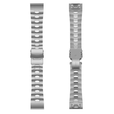 Correa QuickFit 22mm, acero, plata (Garmin Fenix 7/6/5, Epix 2, MARQ 2, etc.)