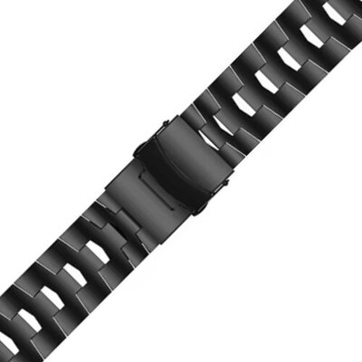 Correa QuickFit 26mm, acero, negra (Garmin Fenix 7X/6X/5X, Tactix, etc.)