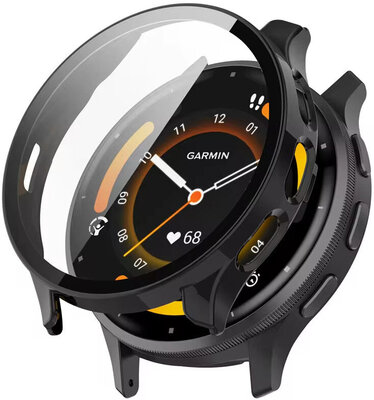 Cubierta protectora con cristal para Garmin Venu 3S, negra