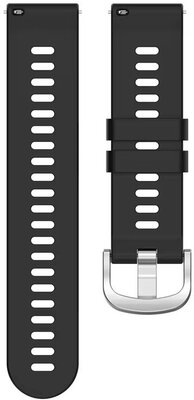 Correa de silicona Ricardo 18mm (para Garmin Venu 2S, Vívoactive 4S, Forerunner 265S, Venu 3S etc.), negro V1, Quick Release