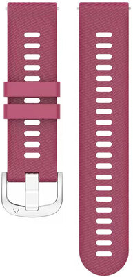 Correa de liberación rápida 18mm, silicona, rojo burdeos, hebilla plateada (Garmin Venu 2S, Vívoactive 4S, Forerunner 265S, Venu 3S, etc.)