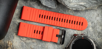 Correa de silicona Ricardo 26mm (para Garmin Fenix 8/7X/6X (51mm), Tactix etc.), rojo V1, QuickFit