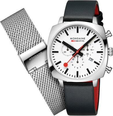 Mondaine Grand Cushion Quartz MSL.41410.LBV.SET (+ tirador metálico de repuesto)