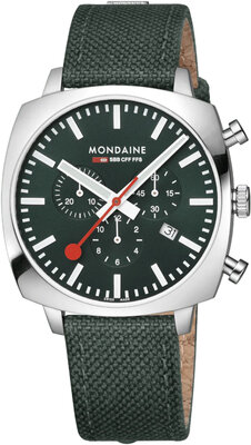 Mondaine Grand Cushion Quartz MSL.41460.LF.SET (+ correa de repuesto)