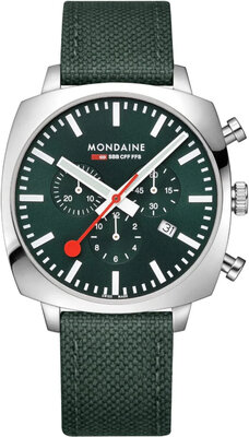 Mondaine Grand Cushion Quartz MSL.41460.LF.SET (+ correa de repuesto)