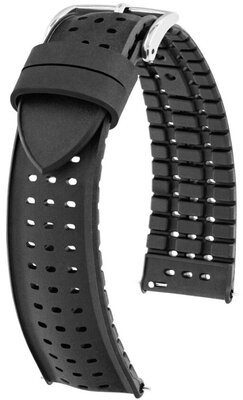 Correa de caucho Hirsch NYAD L 0925099050-2, negro, caucho natural, largo L, Quick Release