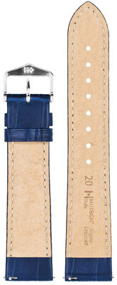 Correa de cuero Hirsch Duke S 01028380-2, azul, piel de ternero, longitud S, Quick Release