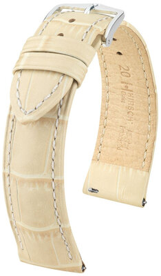 Correa de piel beige Hirsch Duke S 01028390-1 (Teletina)