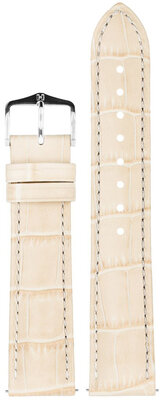 Correa de cuero Hirsch Duke S 01028390-1, beige, piel de ternero, longitud S, Quick Release