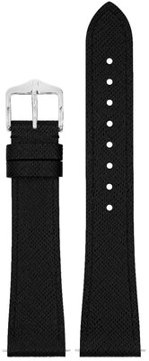 Correa de cuero Hirsch Giffone M 01875150-2, negro, piel de ternero, longitud M, Quick Release