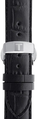 correa de cuero Tissot T852.013.405 19mm, negro, Quick Release