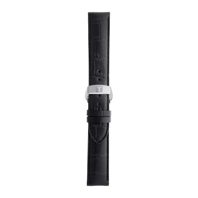 correa de cuero Tissot T852.013.405 19mm, negro, Quick Release