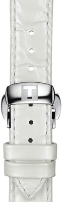 Correa de piel blanca Tissot T852.036.795, 16mm