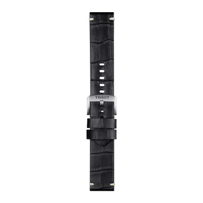 correa de cuero Tissot T852.046.775 22mm, negro, Quick Release