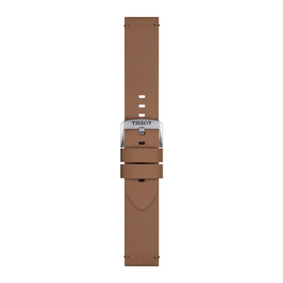 correa de cuero Tissot T852.048.223 22mm, marrón, Quick Release