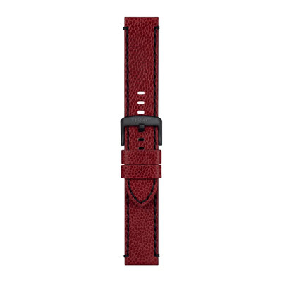 correa de cuero Tissot T852.049.048 22mm, rojo, Quick Release