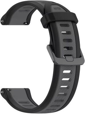 Ricardo Correa de silicona 18mm (Garmin Venu 2S, Vívoactive 4S, Forerunner 265S, Venu 3S, etc.), Negro, Cierre rápido