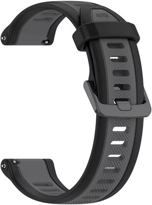 Correa de silicona Ricardo 20mm (Garmin Venu, Venu Sq, Venu Sq 2, Venu 2 plus, etc.), negra, cierre rápido