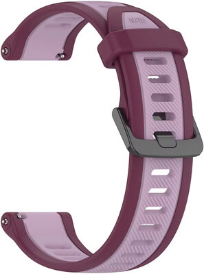Correa de silicona Ricardo 20mm (Garmin Venu, Venu Sq, Venu Sq 2, Venu 2 plus, etc.), morada, cierre rápido