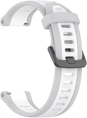 Correa de silicona Ricardo 20mm (Garmin Venu, Venu Sq, Venu Sq 2, Venu 2 plus, etc.), gris, cierre rápido