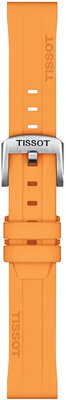 correa de silicona Tissot T852.047.452 18mm, naranja, Quick Release
