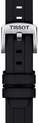 Correa de silicona negra Tissot T852.047.455, 18mm