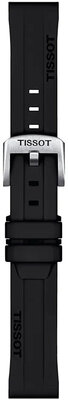 correa de silicona Tissot T852.047.455 18mm, negro, Quick Release
