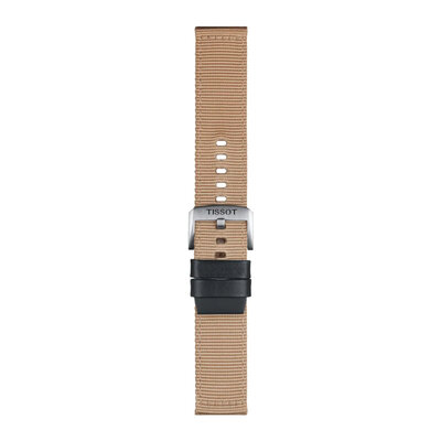 correa textil Tissot T852.046.752 22mm, beige, Quick Release