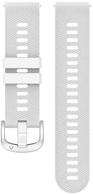 Correa de silicona Ricardo 20mm (para Garmin Forerunner 165, etc.), blanca, cierre rápido