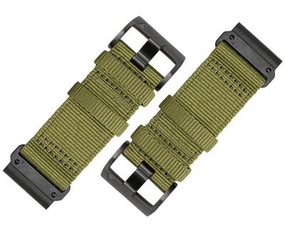 Correa textil Ricardo 22mm (pro Garmin Fenix 8/7/6 (47mm), Epix 2 aj.), verde, QuickFit