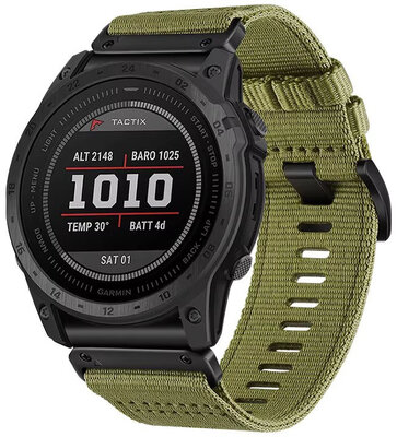 Correa textil Ricardo 22mm (para Garmin Fenix 8/7/6 (47mm), Epix 2 etc.), verde, QuickFit