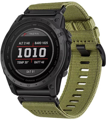 Correa textil Ricardo 26mm (para Garmin Fenix 8/7X/6X (51mm), Tactix etc.), verde, QuickFit