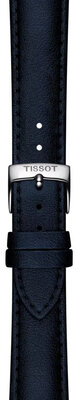 Correa de piel Tissot T852.050.305 18mm, negra, ecopiel