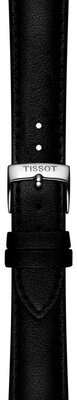 Correa de piel Tissot T852.050.319 18mm, negra, ecopiel