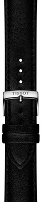 Correa de piel Tissot T852.050.321 20mm, negra, ecopiel