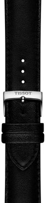 Correa de piel Tissot T852.050.323 22mm, negra, ecopiel