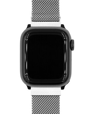 Brazalete de acero inoxidable Hirsch Milanaise L 30161434-2, plateado, magnético, longitud L, Quick Release